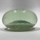 Antique Chinese Painted White Ground Art Glass Paperweight Cricket in Foliage