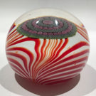 Galliano Ferro Murano Art Glass Paperweight Marbrie with Millefiori