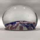 Huge Antique Baccarat Art Glass Paperweight Complex Millefiori Heart Garland