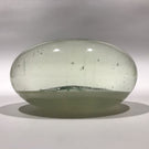 Early Chinese Art Glass Paperweight Hand Painted Cricket on White Ground