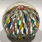 Vintage Murano Fratelli Toso Art Glass Paperweight Colorful Crown Millefiori