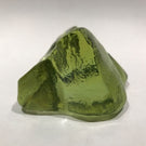 Early American? Green Slag Glass Glass Paperweight Molded Rock Mountain