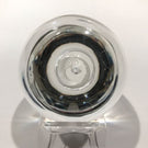 Signed Steuben Art Glass Paperweight Spiral Latticino Air Twist Upright Egg