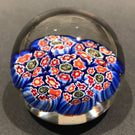 Vintage Murano Art Glass Paperweight Concentric Complex Millefiori