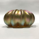 Signed Robert Held Art Glass Paperweight Pressed Golden/Purple Iridescent Urchin