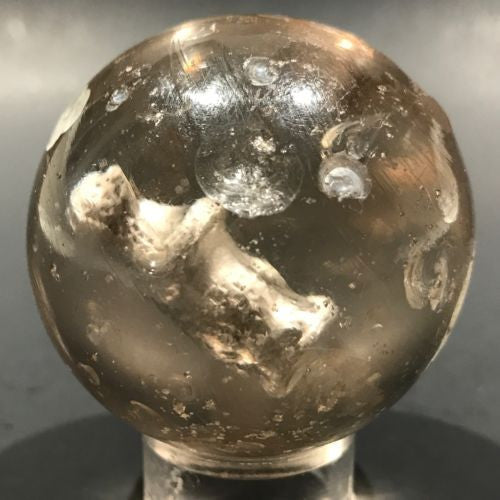 Rare Antique German Art Glass Sulphide Marble Begging Dog