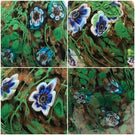 Pair of Murano Ferro Lazzarini Mantel Ornaments Art Glass Paperweight Millefiori Vines