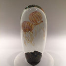 Richard Satava Double Passion Moon Jellyfish Art Glass Paperweight Sculpture