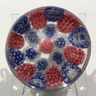 Antique Bohemian Art Glass Paperweight Concentric Complex Millefiori