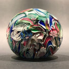 Vintage Cape Cod Burchfield Art Glass Paperweight Millefiori Twist Scramble