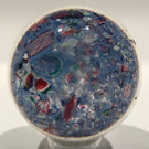 Antique Boston & Sandwich Art Glass Paperweight Millefiori Scramble on Blue