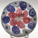 Antique Bohemian Art Glass Paperweight Concentric Complex Millefiori