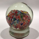 Early Chinese Art Glass Paperweight Rare Footed End of Day Millefiori Scramble