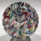Antique New England Glass Co. Art Glass Paperweight Millefiori Scramble