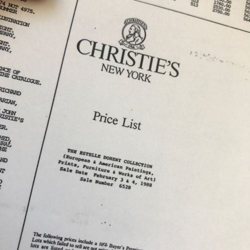 Christie's Auction Estelle Doheny Collection Glass Paperweights & Deco