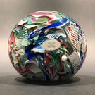 Vintage Cape Cod Burchfield Art Glass Paperweight Millefiori Twist Scramble