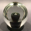 Signed Correia Art Glass Paperweight Modern Dichroic Design