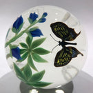 Signed Orient & Flume Scott Beyers Art Glass Paperweight Swallowtail Butterfly
