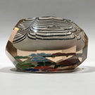 Antique Bohemian Art Glass Paperweight Lampworked Millefiori Butterflies Flowers