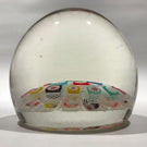 Rare Murano Art Glass Paperweight Chequered Spaced Millefiori