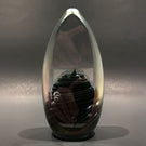 Signed Brian Maytum Art Glass Paperweight Faceted iridescent Upright Sculpture