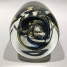 Signed John Lotton Art Glass Paperweight Encased Cylindrical Modern Design