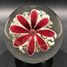 Rare Vintage American Ed Rithner Art Glass Paperweight Upright Frit Flower