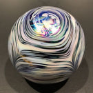 Modern Art Glass Paperweight Surface Decorated Iridescent design