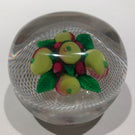 Antique New England Glass Co. NEGC Art Glass Paperweight Fruit Latticino Basket