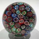 Vintage Murano Art Glass Paperweight Close Packed Millefiori