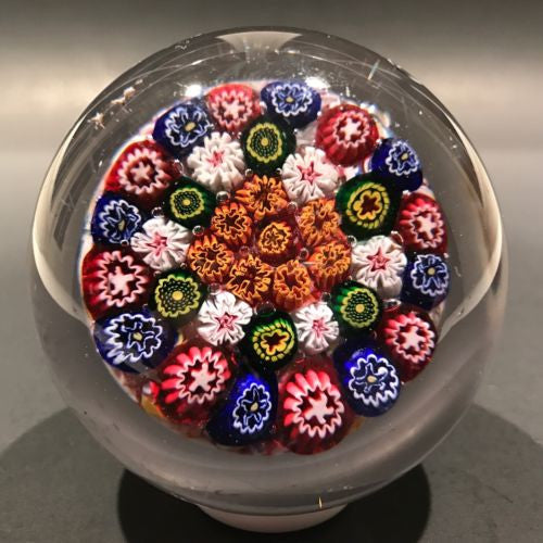 Rare Antique Bohemian/Silesian Art Glass Paperweight Complex  Millefiori