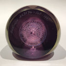 Signed Stuart Abelman Modern Art Glass Paperweight Conical Iridescent Overlay