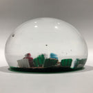 Vintage Murano Art Glass Paperweight Scatter Millefiori on Aventurine