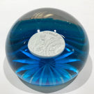 Huge Vintage Murano Art Glass Sulphide Paperweight Moon Landing Apollo 11