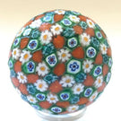 Vintage Antica Murrrina Art Glass Paperweight Closepack Murano Millefiori