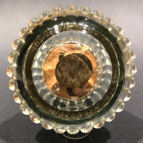 Early American Articulated Turtle Art Glass Paperweight Wisconsin Dells Souvenir