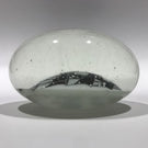 Old Chinese Painted White Ground Art Glass Paperweight Pirate Clipper Ship