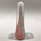 Signed Michael Nourot Art Glass Paperweight Large Upright Pink & Blue Veil