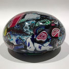 Huge Vintage Murano Art Glass Paperweight Millefiori End of Day Scramble