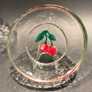 Alfredo Barbini Art Glass Paperweight Style Dessert Bowls Lampworked Cherries