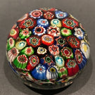 Vintage Murano Art Glass Paperweight Close Packed Millefiori