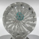 Antique Boston & Sandwich Art Glass Paperweight Latticino Crown with Millefiori