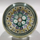 Large Vintage Murano Art Glass Paperweight Colorful Concentric Millefiori