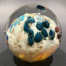 Signed Josh Simpson Art Glass Paperweight Complex Inhabited Planet