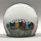 Large Vintage Murano Art Glass Paperweight Complex Millefiori on Aventurine
