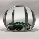 Antique Baccarat Faceted Art Glass Paperweight Lampworked Pansy