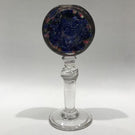 Antique Val St Lambert Art Glass Pedestal Paperweight Mantel Ornament