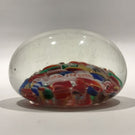 Early Chinese Art Glass Paperweight Millefiori Scramble W/ Made In China Murrine