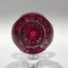 Rare Vintage Pairpoint Art Glass Pedestal Paperweight Millefiori with Rose canes