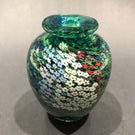Signed Peter Raos Art Glass Paperweight Millefiori Bud Vase Monet Spring Garden